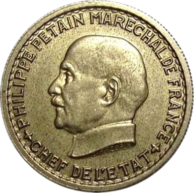 5 francs Régime de Vichy, Pétain