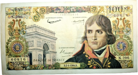 Billets anciens en nouveaux francs