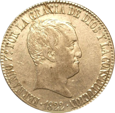 8 reals Ferdinand VII, Espagne