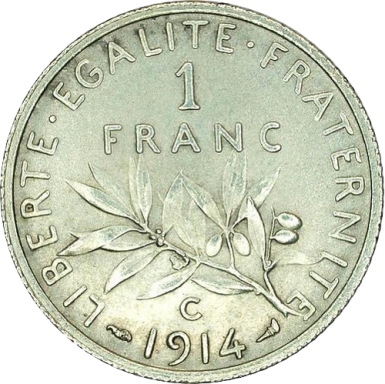 Rare 1 franc 1914 C Castelsarrasin 